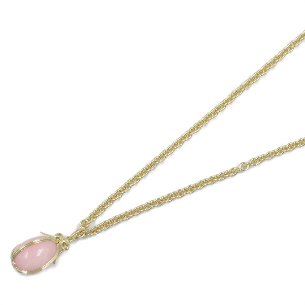TIFFANY＆CO Schlumberger Necklace Pendant 18KYG Yellow Gold Pink Used women