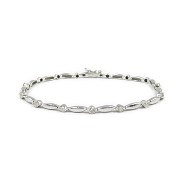 JEWELRY Diamond Bracelet 18KWG White Gold Used Women