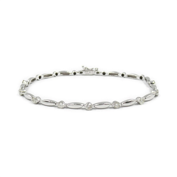 JEWELRY Diamond Bracelet 18KWG White Gold Used Women