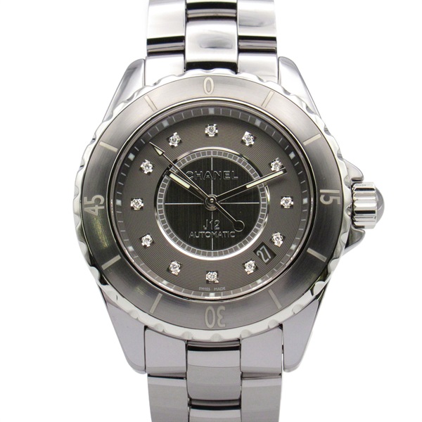 CHANEL J12 Chromatic 12P Diamond Wrist Watch H3242 AT titanium ceramic Used mens