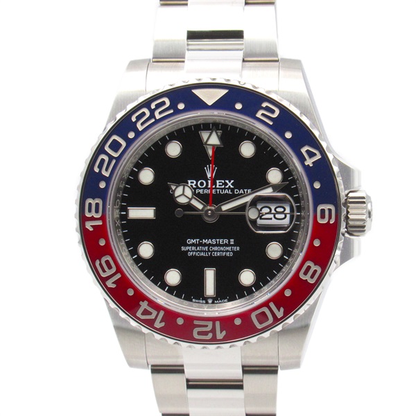 ROLEX GMT Master II Wrist Watch 126710BLRO Automatic Stainless Steel Used mens