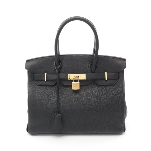 HERMES Birkin 30 Hand bag U 027633CC Togo leather Black Used GHW