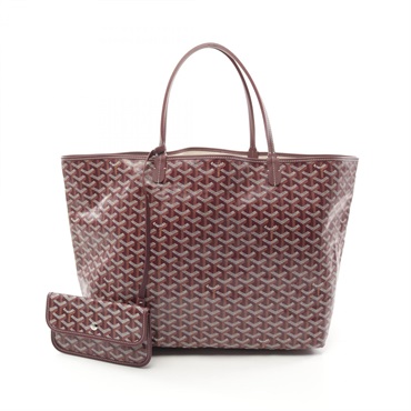 GOYARD Saint Louis GM Tote shoulder Bag canvas leather Bordeaux Multicolor Used