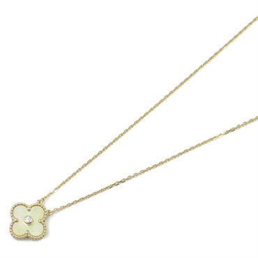 Van Cleef & Arpels Vintage Alhambra Necklace Diamond 18KYG Gold Used women