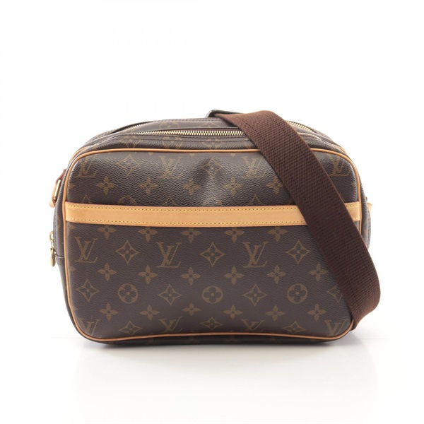 LOUIS VUITTON Reporter PM Shoulder Bag M45254 Monogram canvas Brown Used Women