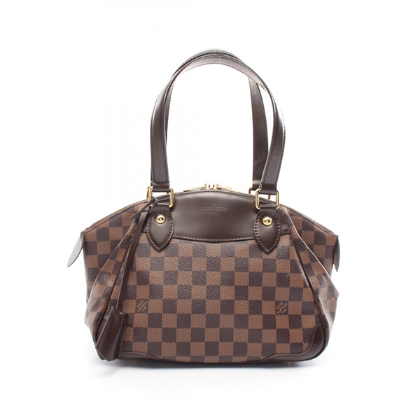 LOUIS VUITTON Verona PM Shoulder Bag N41117 Damier canvas Brown Ebene Used Women