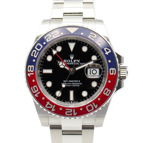 ROLEX GMT Master II Wrist Watch 126710BLRO Automatic Stainless Steel Used mens