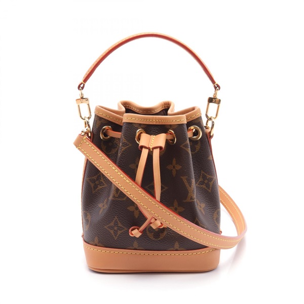 LOUIS VUITTON Nano Noe 2way Handbag M81266 Monogram canvas Brown Used Women LV