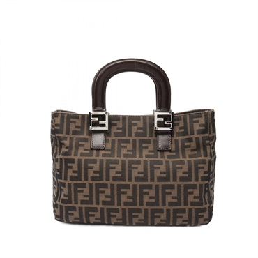 FENDI Zucca Hand Tote Bag 26329 canvas Brown Used Women