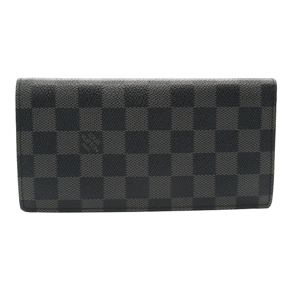 LOUIS VUITTON Portefeuille Brazza Bi-fold Long Wallet N62665 Damier graphite LV