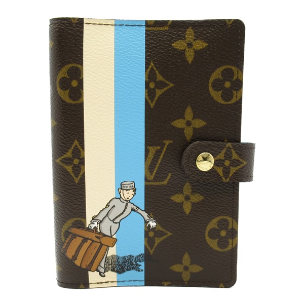 LOUIS VUITTON Agenda PM Bellboy Planner Notebook cover R20020 canvas Brown Used