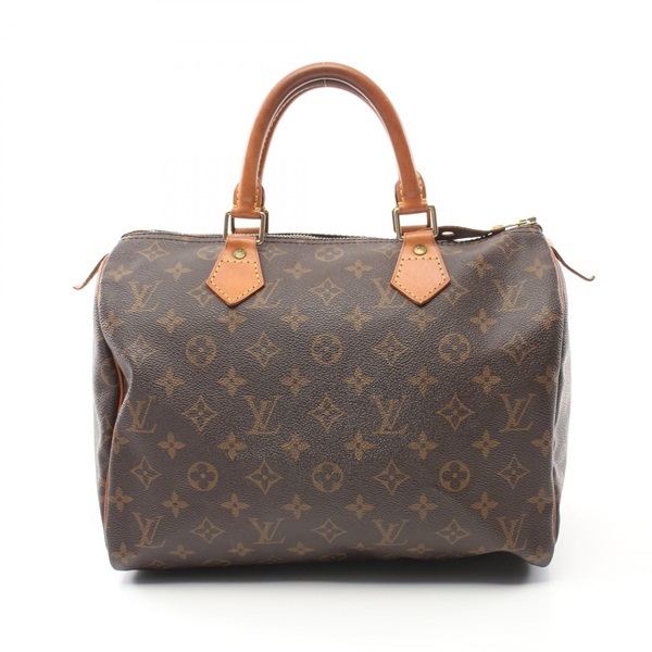 LOUIS VUITTON Speedy 30 Hand bag M41526 Monogram leather Brown Used LV