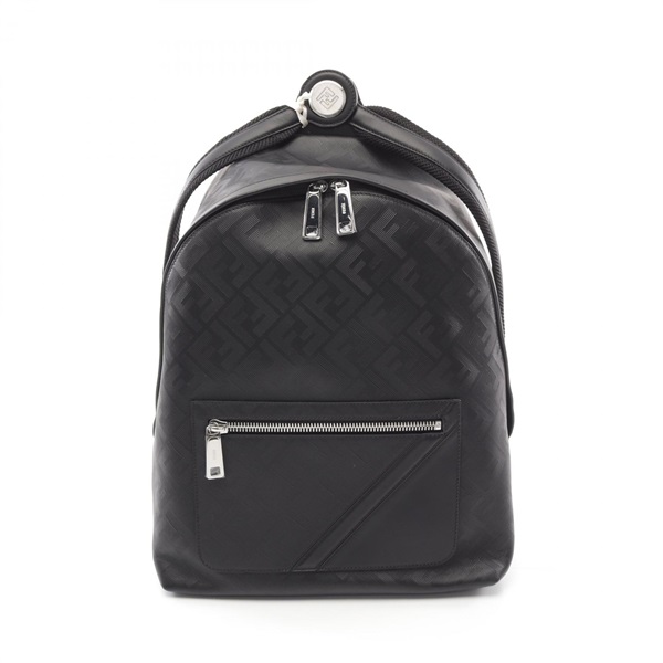 FENDI Chiodo Shadow Diagonal Rucksack Backpack 7VZ076F0GXN leather Black NEW