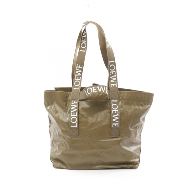 LOEWE fold shopper Tote Bag B507X23X328795 leather Khaki NEW Women