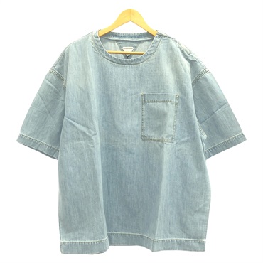 BOTTEGA VENETA Short sleeve T-shirt L size 774539V3N604946L cotton Blue