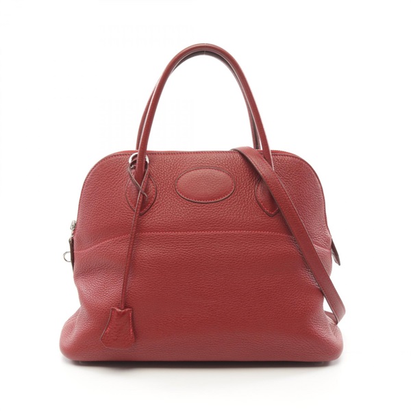 HERMES Bolide 31 2way shoulder Hand bag J Taurillon Clemence rouge garance SHW