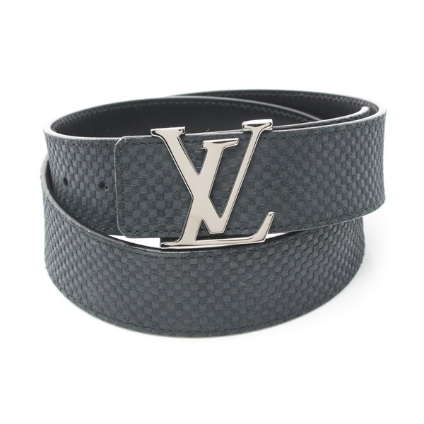 LOUIS VUITTON Ceinture LV Initial Damier belt M6875 Suede Black Used