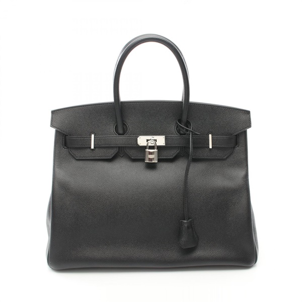 HERMES Birkin 35 Hand bag T 041702CK Epsom leather Black Used SHW