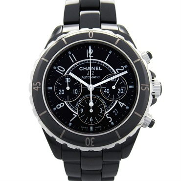 CHANEL J12 Chronograph Wrist Watch H0940 Automatic ceramic Used Black mens CC