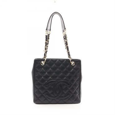 CHANEL Matelasse PST Tote Bag A20994 leather Grained calfskin Black Used GHW CC