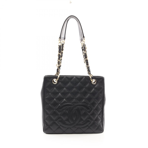 CHANEL Matelasse PST Tote Bag A20994 leather Grained calfskin Black Used GHW CC