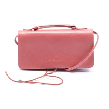 BOTTEGA VENETA 2way Shoulder Handbag crossbody leather Pink Used Women