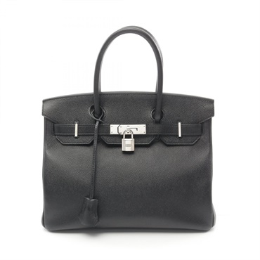 HERMES Birkin 30 Hand bag Epsom Black Used SHW