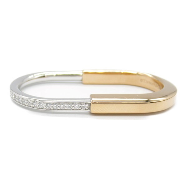 TIFFANY＆CO Lock Ring Diamond 18KWG 18KRG Gold Used Women US size 11