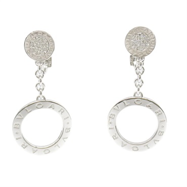 BVLGARI Bvlgari Bvlgari Diamond Pierced earrings 18KWG White Gold Used women