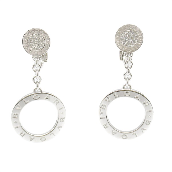 BVLGARI Bvlgari Bvlgari Diamond Pierced earrings 18KWG White Gold Used women