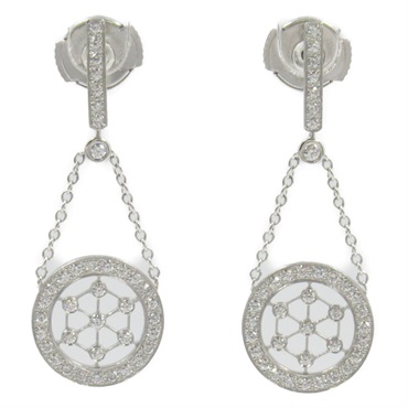 TIFFANY＆CO Voir Pierced earrings Diamond Pt950 Platinum Used women