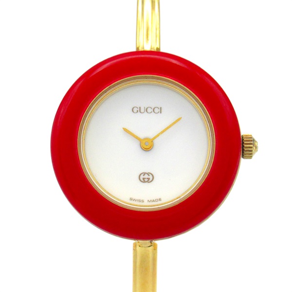 GUCCI Change bezel Wrist Watch 11/12 Quartz Gold Plated Used Women