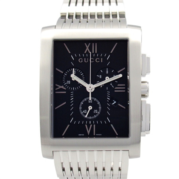 GUCCI G Metro Chronograph Wrist Watch 8600M Quartz Stainless Steel Used mens