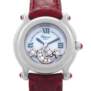 Chopard Happy sports Wrist Watch 27/8245-21 Quartz SS leather Used Women