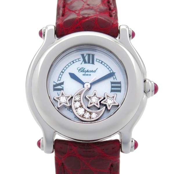 Chopard Happy sports Wrist Watch 27/8245-21 Quartz SS leather Used Women