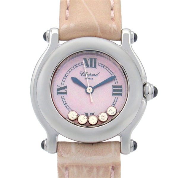 Chopard Happy sports Wrist Watch 27/8245-23 Quartz SS leather Used Women