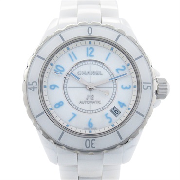 CHANEL J12 Blue light Wrist Watch H3827 Automatic ceramic White Used mens CC