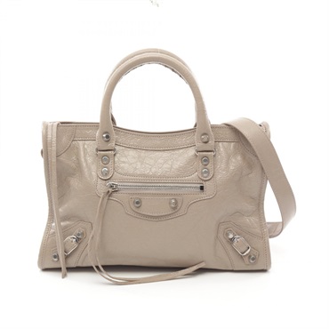 BALENCIAGA Le City Small Shoulder Hand bag 8114422AA9S9706 leather Beige NEW