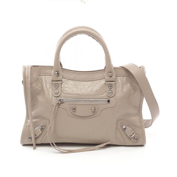 BALENCIAGA Le City Small Shoulder Hand bag 8114422AA9S9706 leather Beige NEW