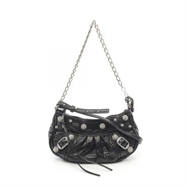 BALENCIAGA LE CAGOLE MINI BB Shoulder bag 69581423EJY1000 leather Black NEW