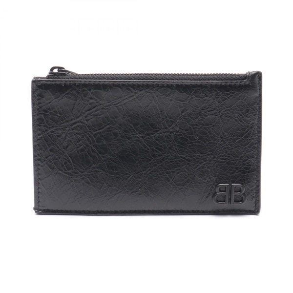 BALENCIAGA MONACO Long Card Holder coin purse 7665752AAS81000 leather Black NEW