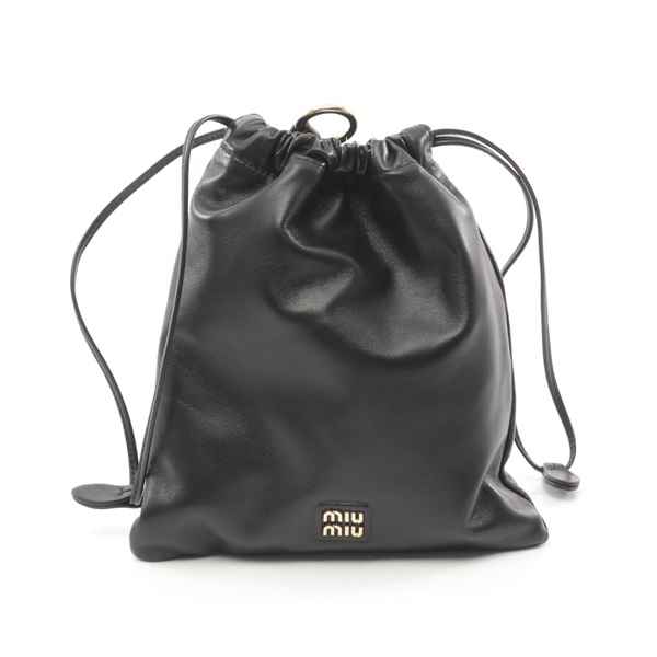 Miu Miu NAPPA Pouch 5NG0102CSWF0002 leather Black NEW Women