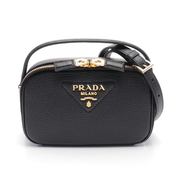 PRADA Odette 2way Hand shoulder crossbody bag 1BH2032DKVF0632 leather Black