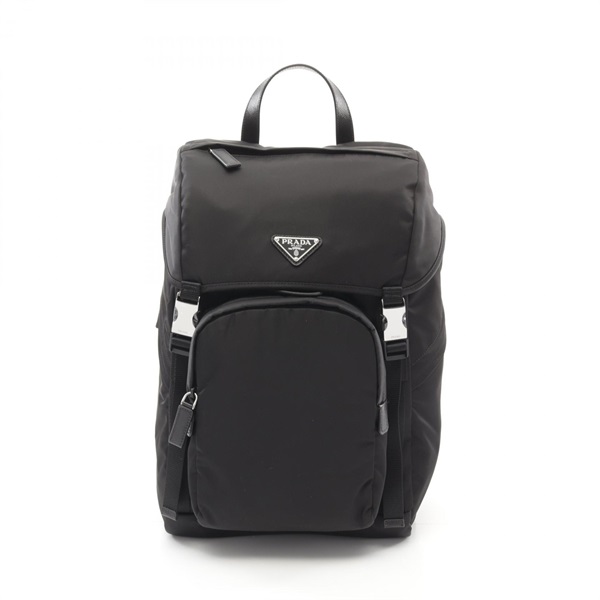 PRADA TESSUTO Rucksack Backpack 2VZ1352DMGF0002 Nylon Saffiano leather Black
