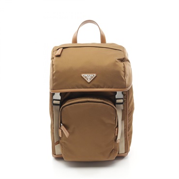 PRADA TESSUTO+VITELLO Rucksack Backpack 2VZ1352CX2 HYL F0594 leather Brown
