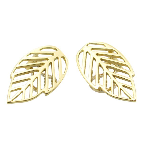 TIFFANY＆CO Leaf clip-on earrings 18KYG Yellow Gold Used women