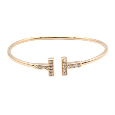 TIFFANY＆CO T-wire Bracelet Diamond 18KPG Pink Rose Gold Used Women