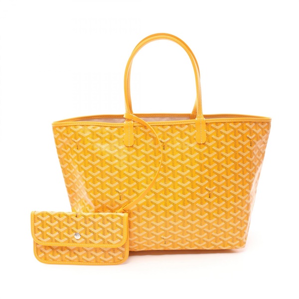 GOYARD Saint Louis PM Tote Bag canvas leather Yellow Multicolor Used Women