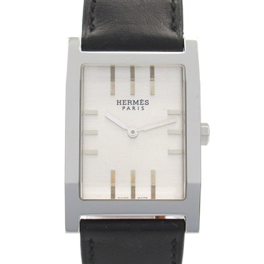 HERMES tandem Wrist Watch TA1.710 Quartz Stainless Steel Leather belt Used mens