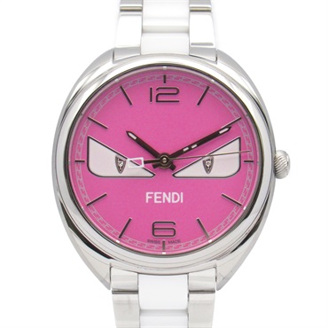 FENDI Momento Bugs Monster Wrist Watch 21000M Quartz SS ceramic Used Boys
